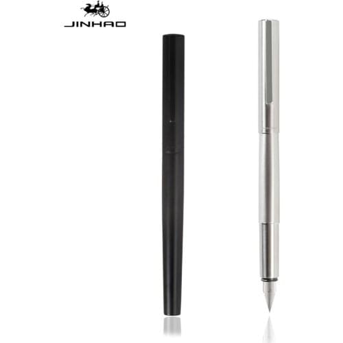 Jinhao 35 Series Fountain Pen Steel Barrel Airplane Extra Fine Tip Ink Pens Office Business School Writing Calligraphy A6118