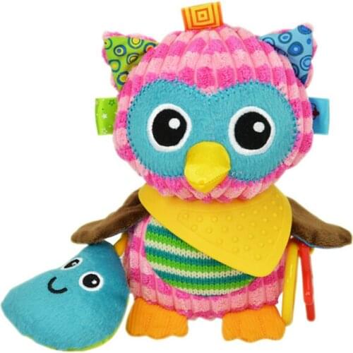 Sozzy Cute Gift Plush Soft Toy Animal owl toy with Sound Paper and Teether Baby Kid Child Girls Christmas Gifts 20% off