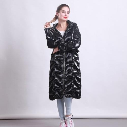 2019 Female Thicken Warm Winter Down Coat Women Large Real Natural White Duck Down Parka Hooded Winter Jacket Women Zipper Solid