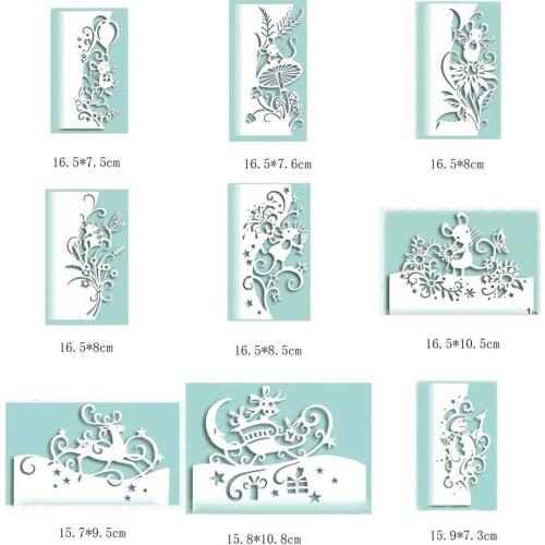 2021 new Christmas animal lace Metal cutting dies Transparent Silicone Seal for DIY scrapbooking photo album Decorative