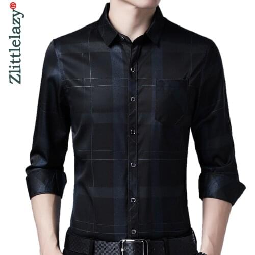 2020 brand long sleeve men social shirt streetwear casual pocket striped shirts dress mens slim regular fit clothes fashions 931