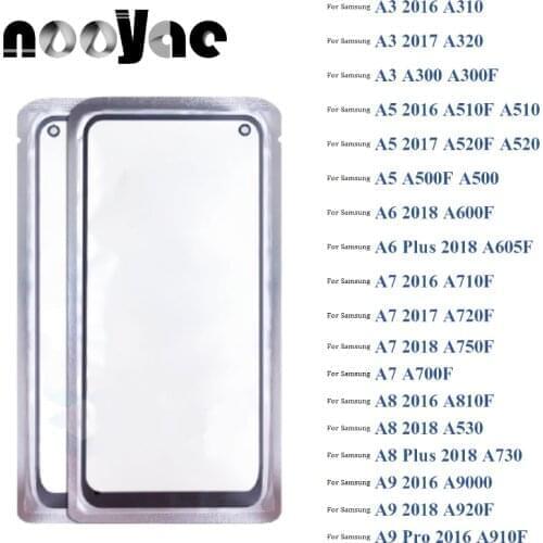 Digitizer LCD Sensor For Samsung Galaxy A3 A5 A6 A7 A8 A9 Plus Pro 2016 2017 2018 Touch Screen Glass lens + With OCA 5pcs/lot