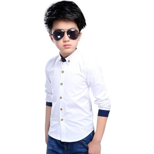 Blouses For Boys Solid Boys Shirt Casual Style Blouses Childrens For Boys Spring Autumn Clothes For Boys