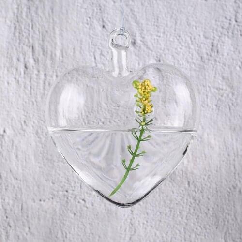 Heart Shape Bottle Decor Pot Plant Glass Transparent Terrarium Flower Container DIY