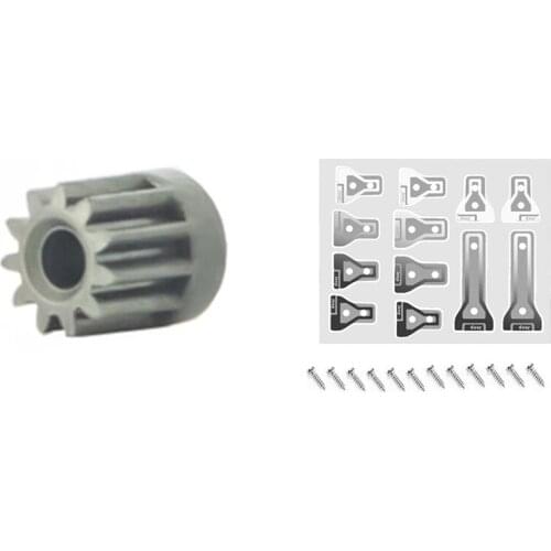 For Axial SCX24 90081 Metal Motor Gear Transmission Pinion Gear 11T & Metal Engine Cover Hinge Door Hinge Decoration