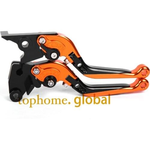 For Moto guzzi NORGE 1200 GT8V 2006 -2014 CNC Folding Extending Brake Clutch Levers Orange&Black 2007 2008 2009 2010 2011 2012
