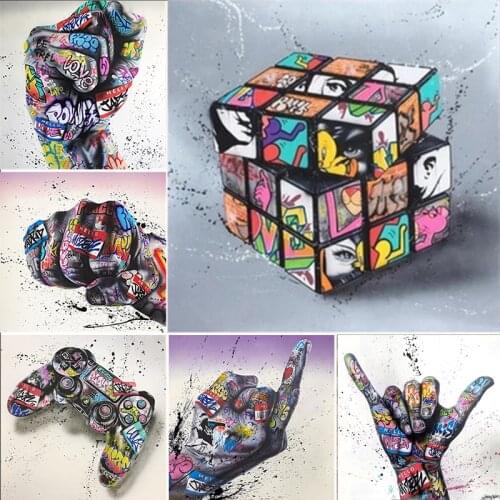 Graffiti Art Gamepad Canvas Art Posters and Prints Oil Painting Canvas Art Mural Poster Pictures for Childrens Room Decoration