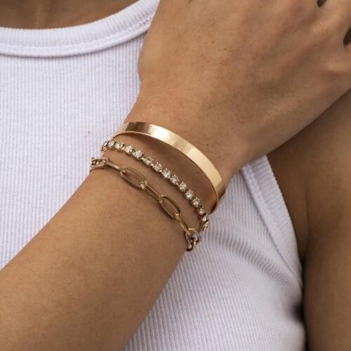 JINGZHAI Metal Bracelets