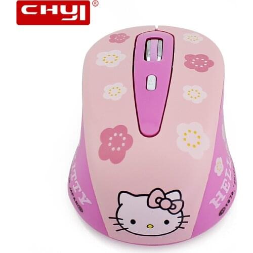 Wireless Optical Mouse Cute Cartoon Kitty Pink Mouse Girl Gift 2.4Ghz USB Receiver Mause 3D Mini Portable Gamer Mice For Laptop