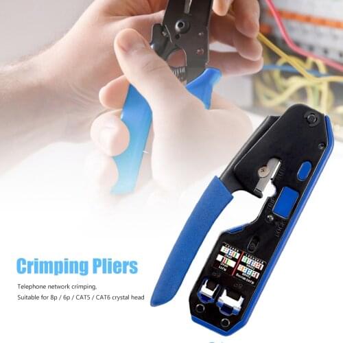 Multifunctional Connector Crimping Pliers Cable 8P/6P/CAT5/CAT6 Crystal Head Clamp Network Wire Stripping Squeeze Cutting Tool