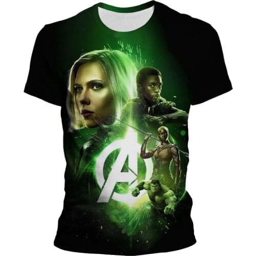 Marvel The Avengers Men Clothes 2021 NewSummer Print Short Sleeve T-shirt 3D Print T Shirt Casual Breathable Funny T Shirts