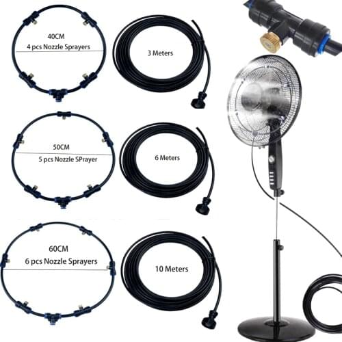 Fan Misting Kit For Summer Cooling Patio Breeze Mist Line With Removable Brass Nozzle Plastic Adapter Anto Spray