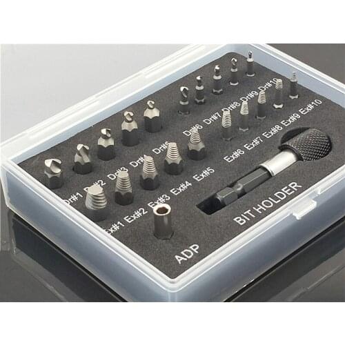 22Pcs Set Extractor Screwdriver Remover Purpose Tools Disassemble Screws Bolt Stud Slip Teeth Damaged Demolish Stripped Broken