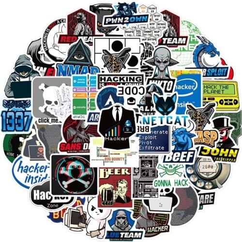 10/30/50pcs/Set NEW Hacker Network intrusion Graffiti Stickers For Luggage Gift Car Notebook Computer Refrigerator Skateboard
