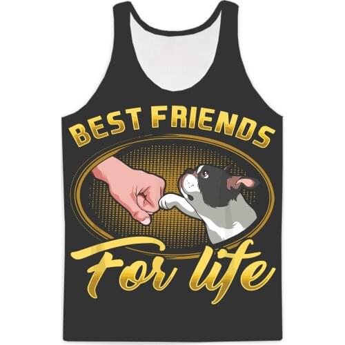 REAL American SIZE Dog Buds - Best Friends for Life Sublimation Print Tank Top