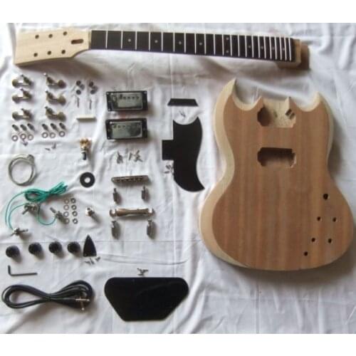 Unfinished DIY Mahogany Body Electric Guitar SG-400 2 Dual-coil Pickups
