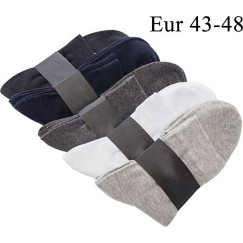 10PCS=5pairs Mens Cotton Dress Socks Plus Large Big Size 44,45,46,47,48,Business Dress Socks Calcetines Practical Male Sox Meias