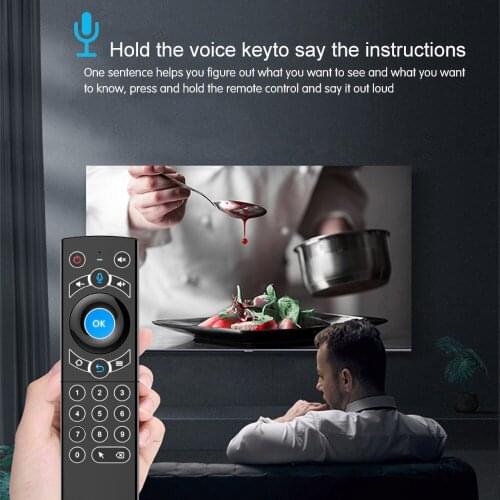 G21 2.4GHz Remote Control Wireless Air Mouse Voice Control Gyroscope Gyro Sensing IR Learning Remote Control for Android TV Box