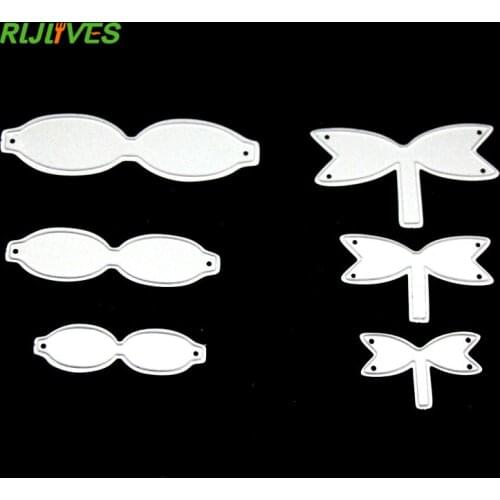 RLJLIVES 1Set (6pcs)Bow Metal Cutting Dies Stencils for DIY Scrapbooking Stamp/photo album Decorative Embossing DIY Paper Cards