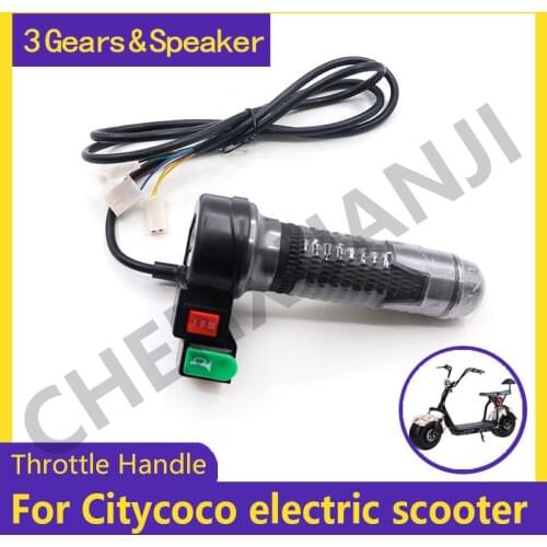 Throttle Handle Universal Speed Gear Switch with Horn 60V Electric Car Modification Parts for Harley Citycoco Electric Scooter