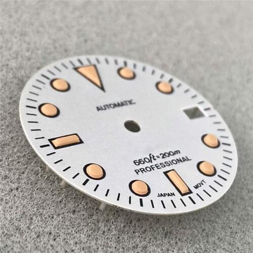 For SKX007 Replacement 28.5MM Watch Dial Green Luminous Modified Dial for NH35/4R36 Watch Movement Upgrade Part