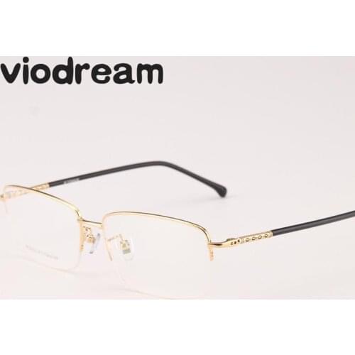 Viodream Pure Titanium Large Frame Myopia Spectacle Ultra Light Business Optical Glasses Frame for big face Eyeglass Frames
