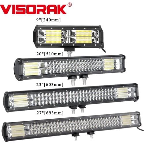 VISORAK Tractor LED Light Bar 9 20 23 27" Inch 12V 24V Harvester LED Bar For Offroad SUV 4x4 4WD Truck ATV Off Road Car