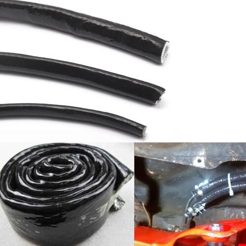 High Temperature Heat AN12 Black Fire Sleeve Fire Braid Flame Shield 3/4X1M ID:19MM For VW Golf 5 EP-FHGAN12