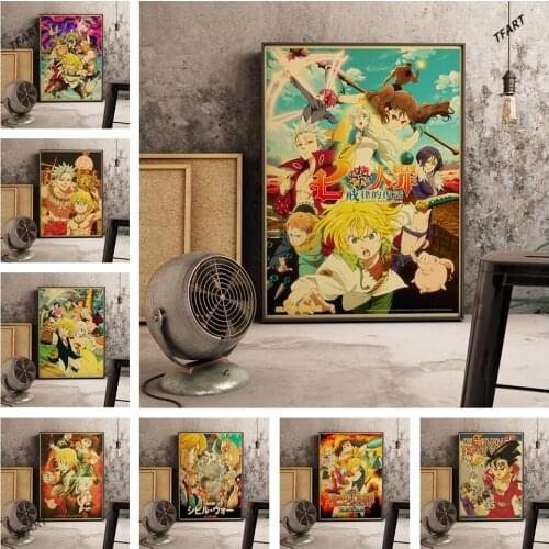 Japanese Anime Seven Deadly Sins Retro Comics DIY Diamond Painting Diamond Embroidery Full Diamond Embroidery Home Decoration