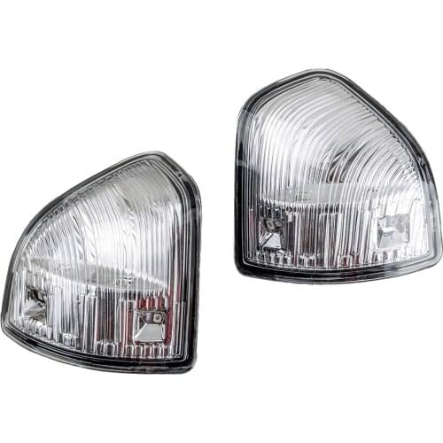 1 Pair White Lens Car Amber LED Side Mirror Turn Signal Light ABS Fit for Dodge Ram 1500 2500 3500 4500 5500 2011 2012 2013 2014