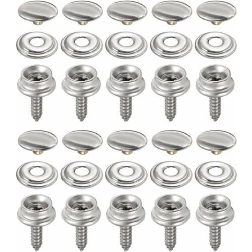 10 Satz Stainless Steel Canvas Screw Snap Fasteners Press Stud Canvas Screw Snap Kit Boat Cover For Leather Jackets Handbags