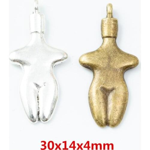 30 pieces of retro metal zinc alloy Mannequin hanger pendant for DIY handmade jewelry necklace making 6809