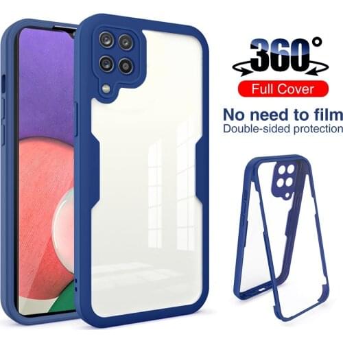 360 Full Body Double Side Screen Protector Case For Samsung Galaxy A22 Shockproof Phone Cover on for samsung samsun a 22 22a 5g