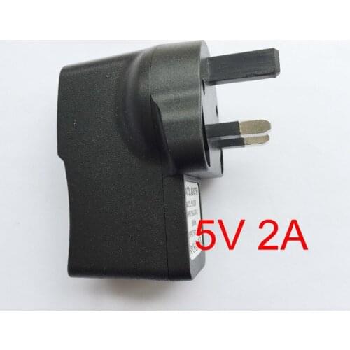 50PCS 5V 2A UK High quality IC program 5V2000mA USB Charger Power Adapter with USB Charger for Tablet PC