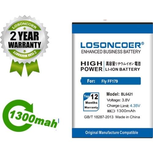 LOSONCOER Battery 1300mAh BL6421 Battery For Fly FF179 BL6421