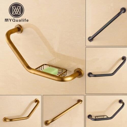 Free Shipping Brass Antique /black Bathtub Grab Bars Bathroom Shower Tub Safety Handle Grip Rail Support Bathroom Product