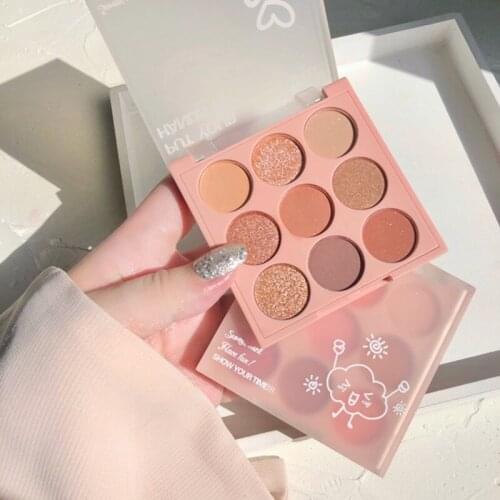 Shiny Shimmer Eye Shadow Palette Glitter Long Lasting Purple Pigment Waterproof Matte Eyeshadow Makeup Powder