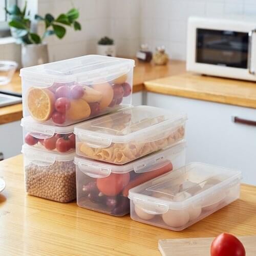Large Food Storage Container with Lids Plastic Kitchen Refrigerator Food Sealed Box Vegetables&Fruits Sealed Storage Organizer