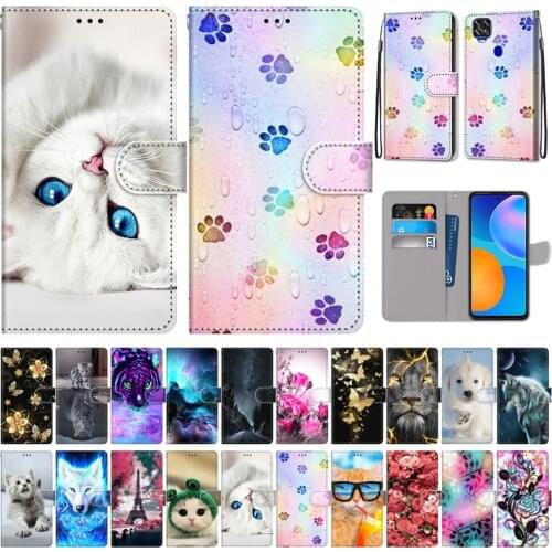 Flip Wallet Case Cover for ZTE Axon 11 SE 5G A7 A5 A3 2020 V10 V9 Vita L8 20 Smart Phone Fundas Leather Card 3D Painted Coque