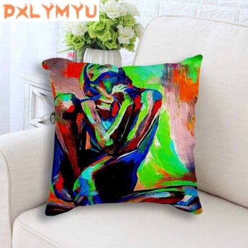 Sexy Girl Waist Throw Pillow 45x45cm Decorative Cushion For Home Decor Sofa Cushions Cojines Decorativos Almofadas