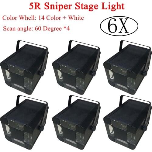Flightcase Pack 6xLot Professional dj equipment 5R Sniper Stage Light For Disco DJ Party performance Stage lighting Effect