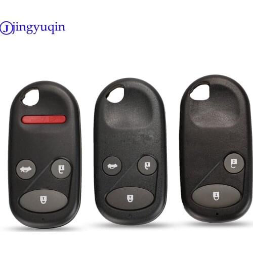 Jingyuqin 10ps Remote Car Key Fob Case Shell for Honda Civic CRV Accord Jazz 2/3/4 Buttons