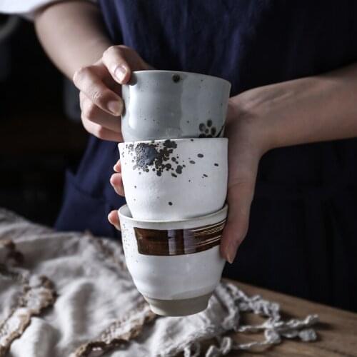 Ceramic hand-painted retro teacup master cup home large single cup hotel restaurant water cup NO.YZ35