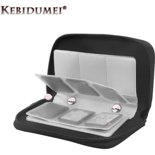 Kebidumei Memory Card Cases SDHC MMC CF for Micro SD Card TF Cards Memory Stick Storage Bag Carrying Pouch Protector