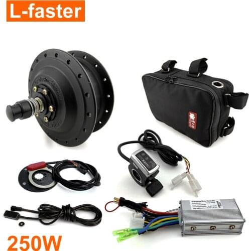 24V36V48V 250W Electric Bicycle Front Wheel Drive Kit YouE Bruhsless Hub Motor Kit With Newest Wuxing LCD Display Thumb Throttle