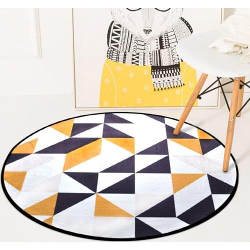 European Geometric Round Carpet For Living Room Children Bedroom Rugs And Carpets Computer Chair Floor Mat Cloakroom Carpet