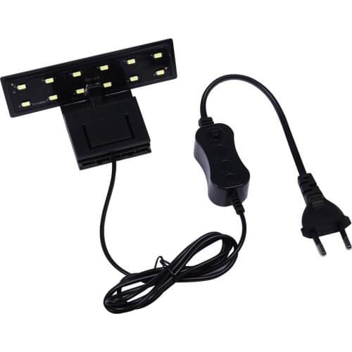 6W 220V EU Aquarium LED Lighting Lamp Grow Lighting Lampe Lighting 12 LED Clip On Clamp Lamp For Small Aquarium Fish Tank