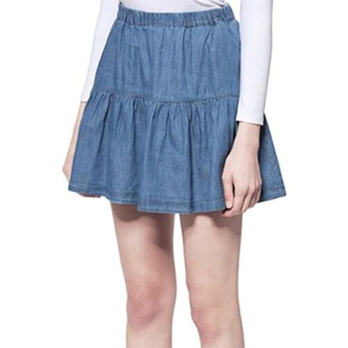 Plus size 5XL 6XL 7XL Summer Women Denim Skirt brand Sexy High waist jeans Skirts large size Korean sweet Denim ruffled skirts
