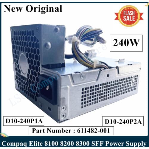 LSC NEW Original 611481-001 611482-001 For HP Elite 8100 8200 8300 SFF D10-240P1A 240W Power Supply 508152-001 613762-001