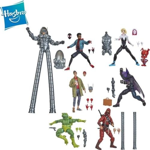 Hasbro The Avengers Miles Morales Peter B. Parker Gwen Stacy Frog-Man Collection Action Figures Model Gift Kids Toys Collectable